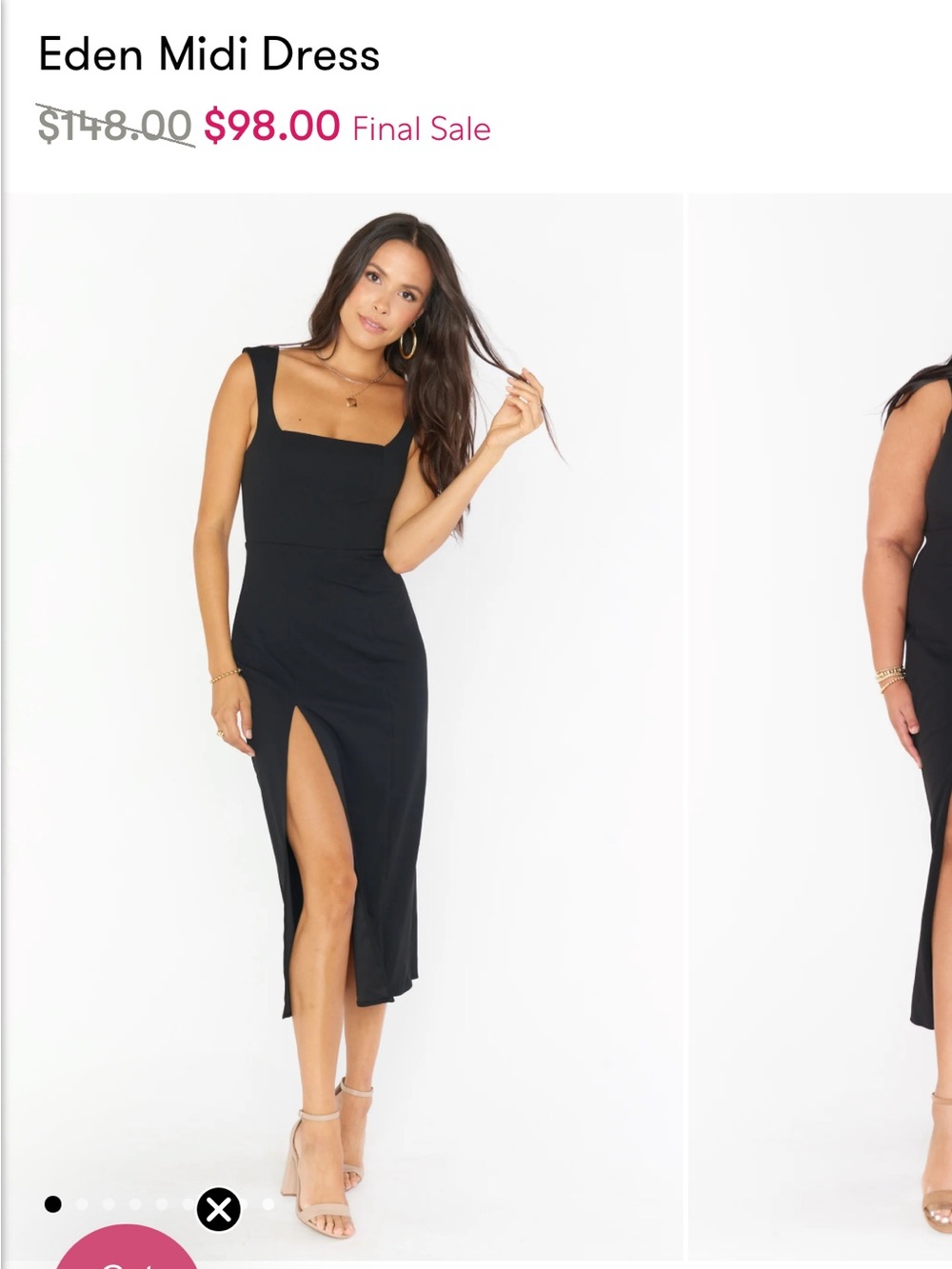 Show Me Your MuMu Eden Midi Dress Black Small